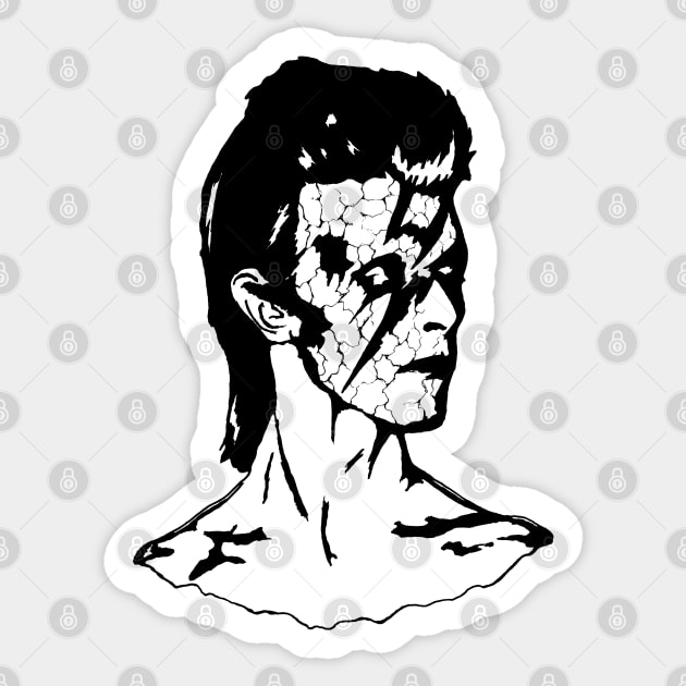 David Bowie Portrait Art Sticker by surmind